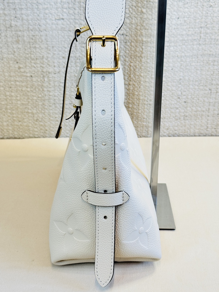100 Original Louis Vuitton Carry All PM Empreinte creme M46293